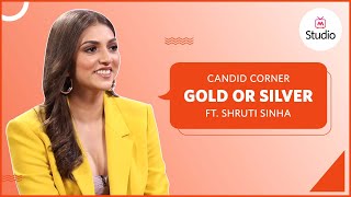 Celebrity Rapid Fire Ft Shruti Sinha l Candid Corner  Myntra Studio [upl. by Flam]