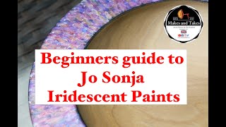 Beginners guide to using Jo Sonja Iridescent Paints on a wood turned bowl  platter rim [upl. by Searby]