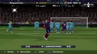 Lewandowski freekick goal PES 2014 PS2 [upl. by Ilario]