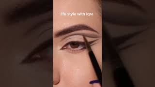 Double eye liner and shimmer eyeshadow shortsvideo viral video eyemakeup easy [upl. by Alvira933]