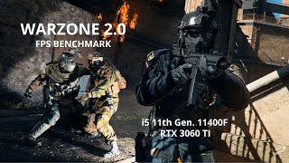 Warzone 20 benchmark on i5 11th Gen 11400F  RTX 3060 Ti [upl. by Ratep]