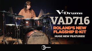 First Look Roland VDrums VAD716  A Digital Snare with a Strainer 🤯 [upl. by Ahsiat257]