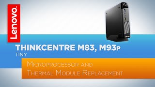 ThinkCentre M83  M93p Tiny Desktop  Microprocessor and Thermal Module Replacement [upl. by Xel123]