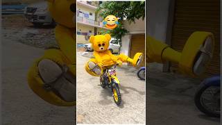 Mini Bike Ride 🤣teddy funnyshorts comedy [upl. by Stout]