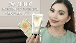 3W Clinic Intensive UV Sunblock Cream 🌞🌞😎😎  Best Sunscreen Ever [upl. by Htebazle]