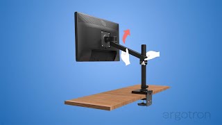 NX Monitor Arm From Ergotron Installation amp Adjustment Video [upl. by Nosidam6]