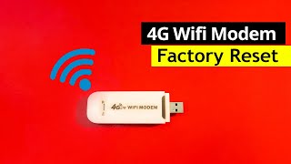 4G USB Wifi Modem Reset 4G Lte Wifi USB Modem Factory Reset Solution [upl. by Ullund698]