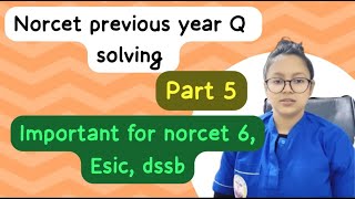 Norcet previous year questions part 5 norcet viral trending norcet2024 [upl. by Naillil541]