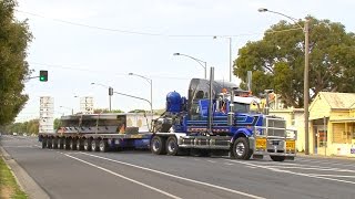 excavator loading on tag trailer [upl. by Gerc125]