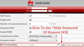 How To See Hide Password Of Huawei Wifi  How To View Hidden Wifi Password  Hidden Wifi Password [upl. by Fai957]