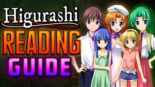 Higurashi Visual Novel Reading Guide Main Content Extra Content and Console Arcs [upl. by Aliahs218]