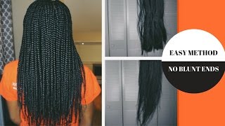 HOW TO FEATHER  TAPER ENDS OF BRAIDING HAIR [upl. by Thomasa]