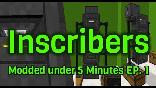 How To Automate AE2 Inscriber  Modded under 5 Minutes Ep 1 [upl. by Esirahc]