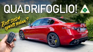 2024 Alfa Romeo Giulia Quadrifoglio 520 hp  100th Anniversary Edition POV drive [upl. by Aicemaj]