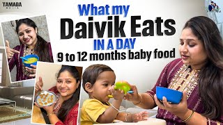 What My Daivik Eats In a Day  9 months Baby Food  Formula Milk  Shraddhas Vish [upl. by Rattray961]