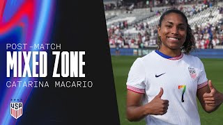 POSTMATCH MIXED ZONE Catarina Macario  USWNT vs Korea Republic  June 1 2024 [upl. by Bilek560]