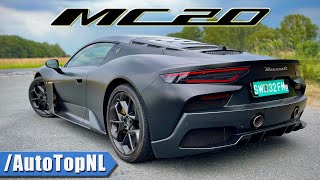 Maserati MC20 320kmh REVIEW on AUTOBAHN by AutoTopNL [upl. by Ranee763]