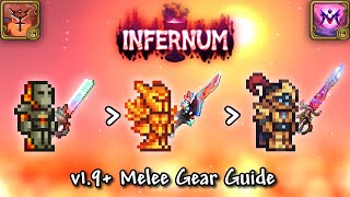 Calamity Infernum Mode Melee Gear Progression Guide Terraria v144 [upl. by Rorke]