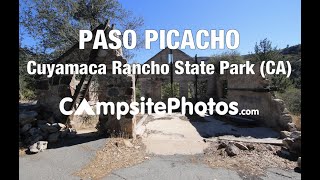 Paso Picacho Campground Cuyamaca Rancho State Park California Campsite Photos [upl. by Atnas]