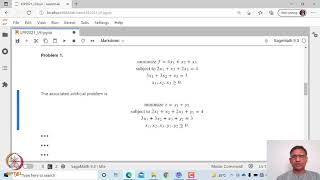 Two Phase Simplex Method in SageMath [upl. by Yllak]