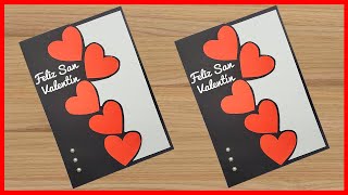 ✔️Tarjeta SIMPLE para el día del amor y la amistad 🥰 Manualidades para San Valentín 😘Valentine Card [upl. by Aenej591]