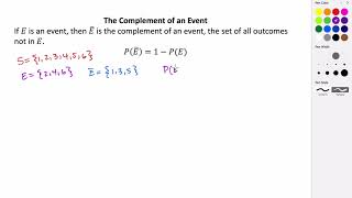 The Complement of an Event [upl. by Spearing]