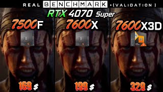 Ryzen 5 7500F vs 5 7600x vs 5 7600X3D  Test in 8 Games  1440p  RTX 4070 Super [upl. by Ecad]