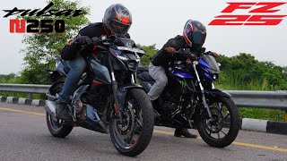 Yamaha FZ25 vs Pulsar N250 Drag Race [upl. by Namqul]