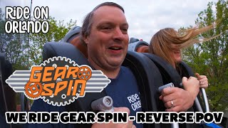 We ride GearSpin at Carowinds New for 2023 Zamperla Nebulaz onride reverse POV [upl. by Frazer]