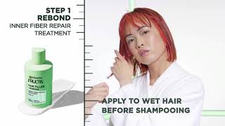 How to Use Garnier Fructis Hair Filler Color Repair System for Colored and Bleached Hair [upl. by Ladnar]