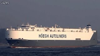 HOEGH SEOUL Vehicles carrier 自動車船 HOEGH AUTOLINERS 関門海峡 2014FEB [upl. by Alika]