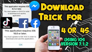 How to Install Application on 712 version IOS Iphone 4 and 4S 100 Solved [upl. by Laucsap347]