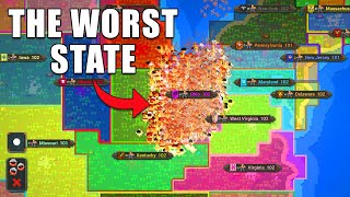 Every 10 Years Worst US State Gets BOMBED  Worldbox [upl. by Marek]