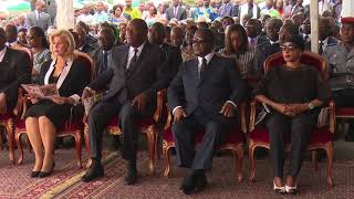 Présidence  Cérémonie de levée de corps Hortense Aka Anghui en présence du Président Ouattara [upl. by Aninotna]