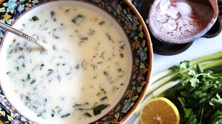 Armenian Yogurt Soup Spas Recipe  Սպաս  Heghineh Cooking Show [upl. by Nireves378]