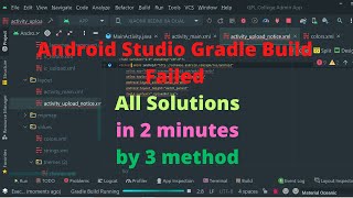 Android Studio Gradle Build Failed All Solution in 2 minutes by 3 method [upl. by Cooper]