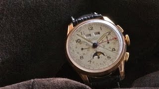 Vintage 18K Gold Breitling Datora reference 805 moon phase [upl. by Lohrman]