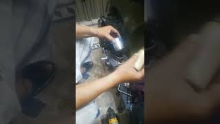 Installing a piston into cylinder piston enginerestoration vespa [upl. by Riatsala645]