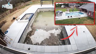 Swimming pool construction in Ardmore Oklahoma Before and After timelapse [upl. by Orman360]