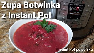 Zupa botwinka z Instant PotChard soup young beet soup [upl. by Ahseiyt]