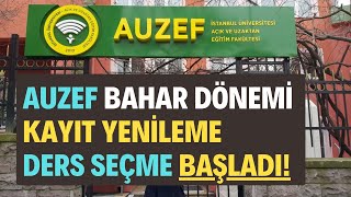 İstanbul Aöf AUZEF 2023 Bahar Dönemi Kayıt Yenileme Başladı AUZEF Kayıt Yenileme Nasıl Yapılır [upl. by Aryahay699]