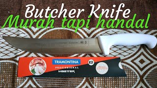 Review Butcher knife Tramontina quotcimeter 10 inchiquot  review terbaru 2020 [upl. by Ahtela]