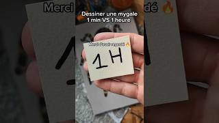 dessin de Mygale 1 min VS 1 H 🤯 araignée dessindujour trendingart shortsart [upl. by Hamimej]