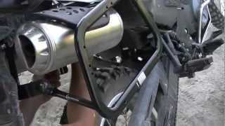 Installing the SW Motech Pannier Racks on the BMW Sertao [upl. by Gusty]