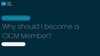 Why should I become a member of the Chartered Institute of Credit Management [upl. by Ulrike]