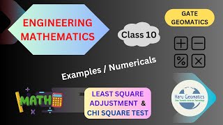 Gate GE 2024  Engineering Mathematics Class 10 Least Square Adjustment  Chi Square Test gate [upl. by Uyr82]