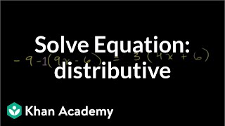 The distributive law of multiplication over subtraction  PreAlgebra  Khan Academy [upl. by Amzaj935]