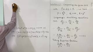 Partial Differential Equations Problems on Lagrange’s Linear PDE Lect  3 [upl. by Fredella]