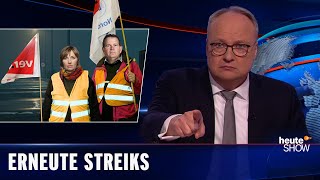 Streiks in Deutschland  bei Post Bahn und sogar bei den Bierbrauern  heuteshow vom 10032023 [upl. by Ailuy]