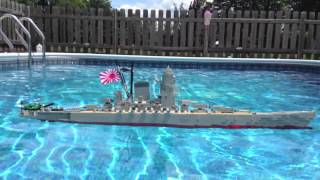 LEGO Battleship Yamato Model Sinking [upl. by Egief326]